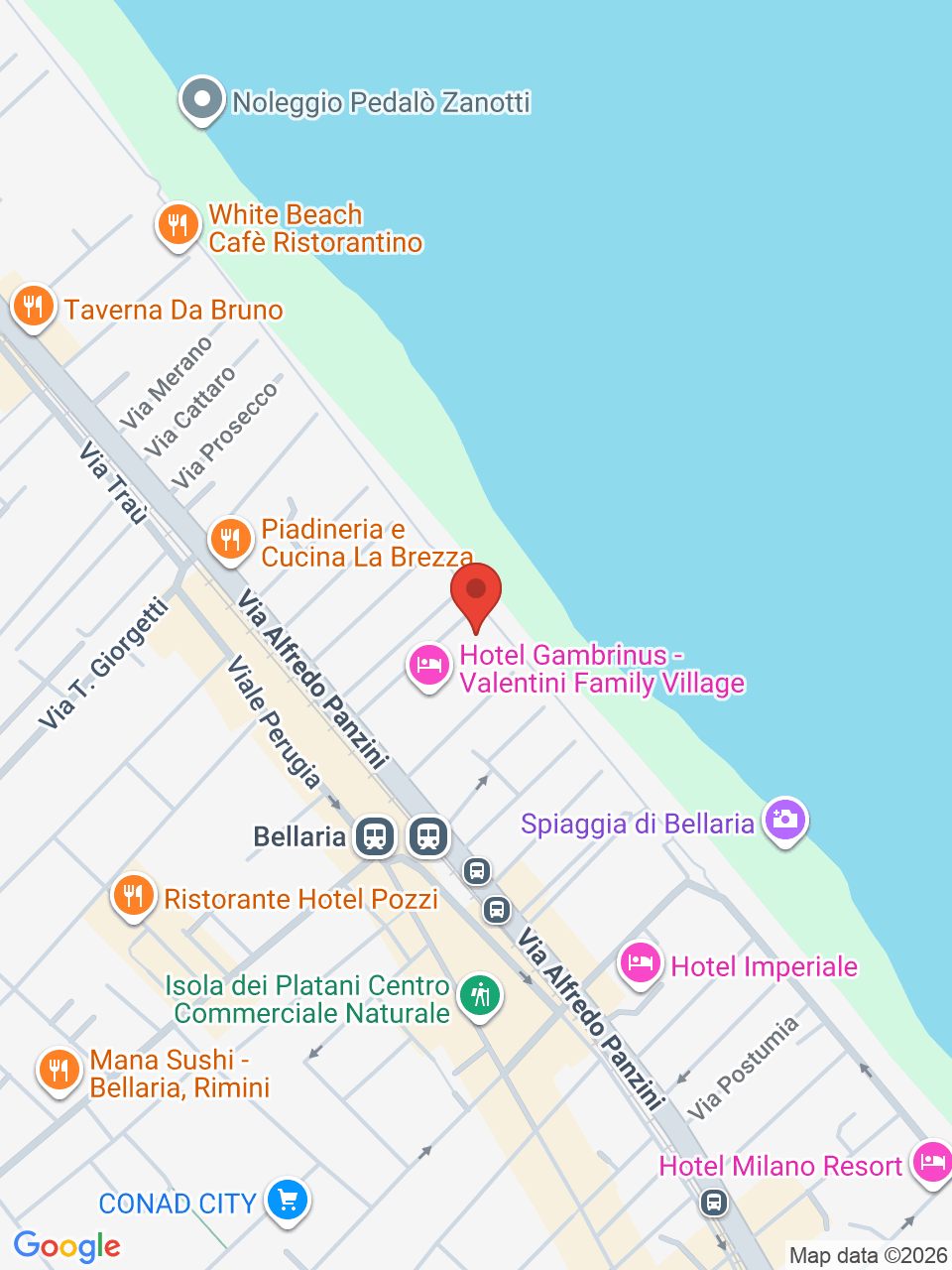 Map of Hotel La Pace