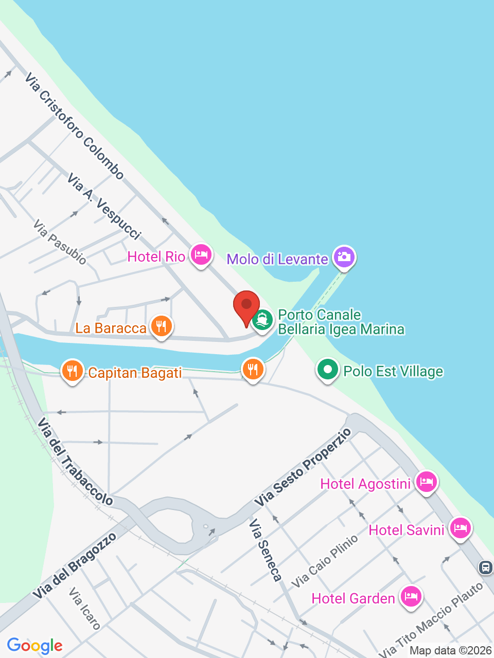 Mappa di Hotel Levante