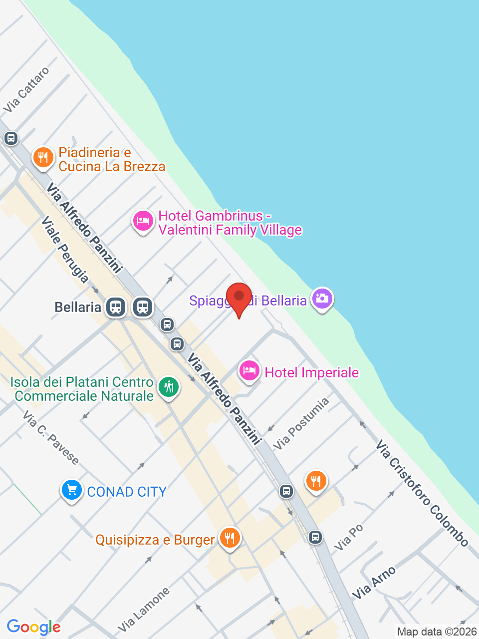 Mappa di Hotel Tropical
